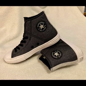 High top converse with zipper side